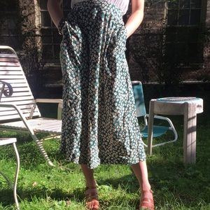 Vintage Floral Midi Skirt